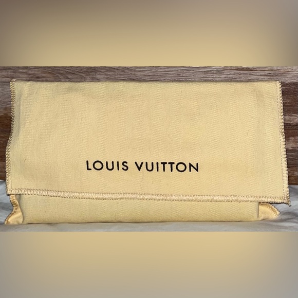 Louis Vuitton Authentic Monogram Navy Mini Lin Continental LV Dust bag & ribbon - Picture 11 of 11